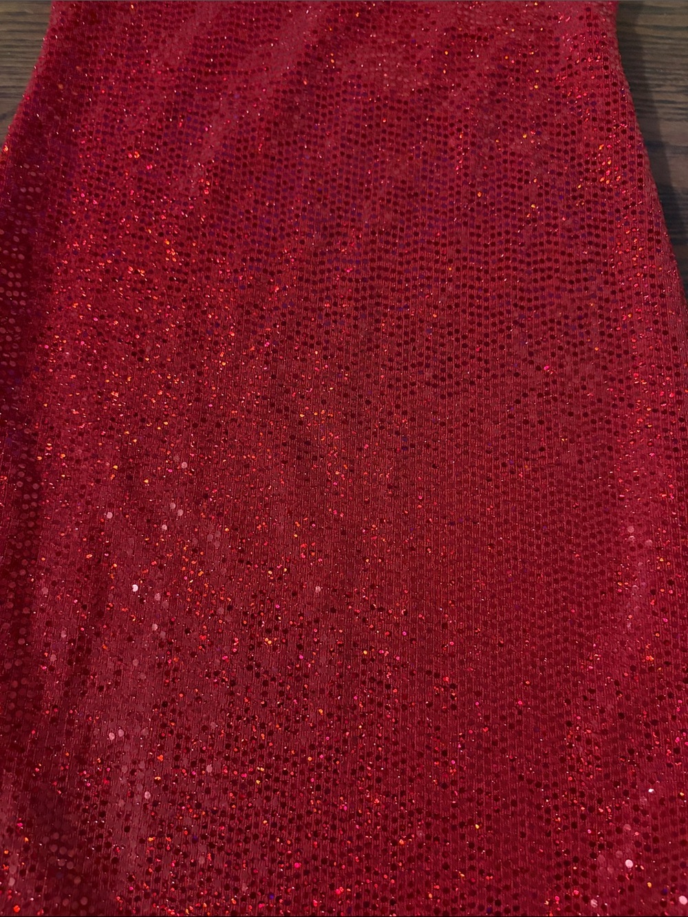 Windsor Red Sequin Midi Slip Dress with Spaghetti Straps - Picture 3 of 7
